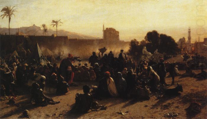 Wilhelm Gentz An Arab Encampment. 1870. Oil on canvas china oil painting image